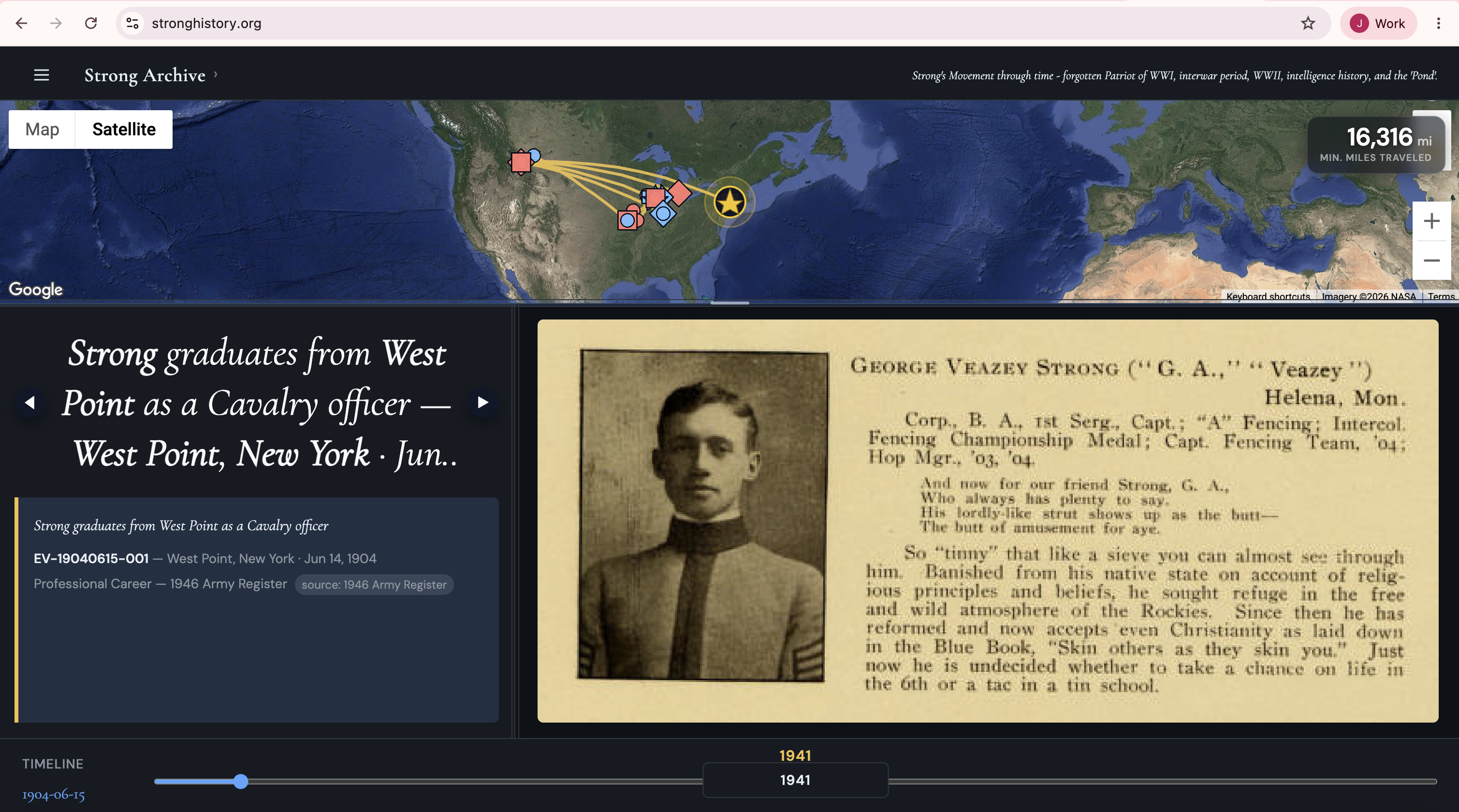 Strong History Platform - Interactive historical research and storytelling